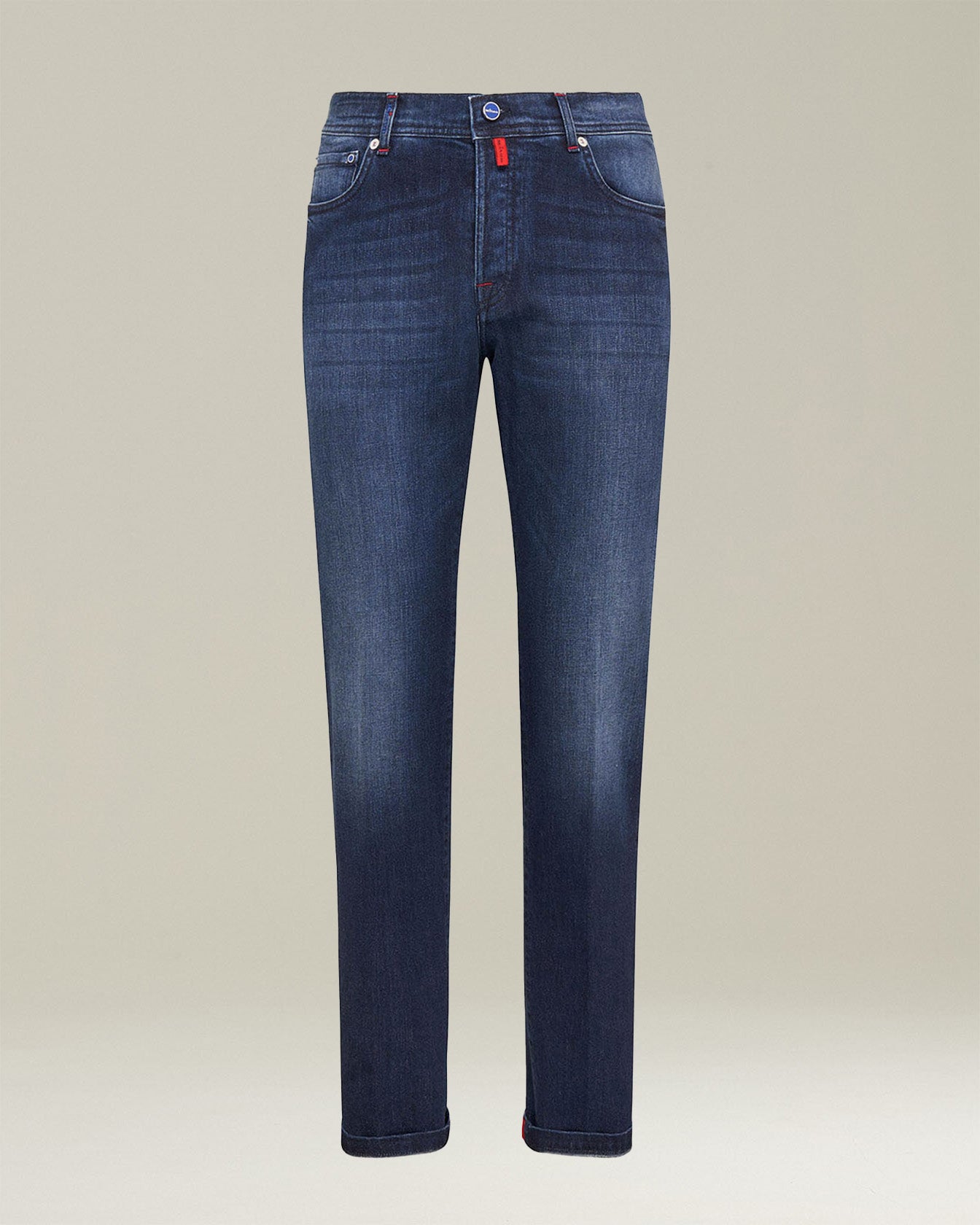 Kiton Blue Denim Five-Pocket Jeans blau Slim Fit
