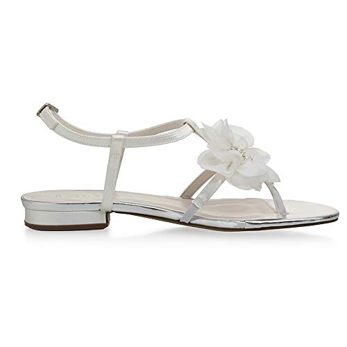 Rainbow Club Embellished Nila Riemchen Sandale Ivory 39 Flach