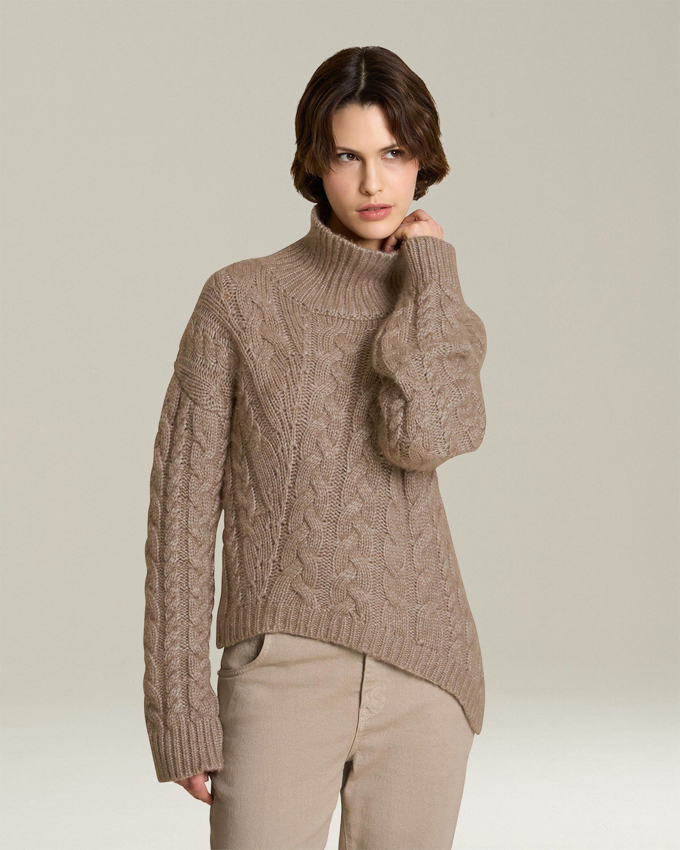 Kiton Knitwear Cashmere Silk Jumper Pullover Zopf Damen