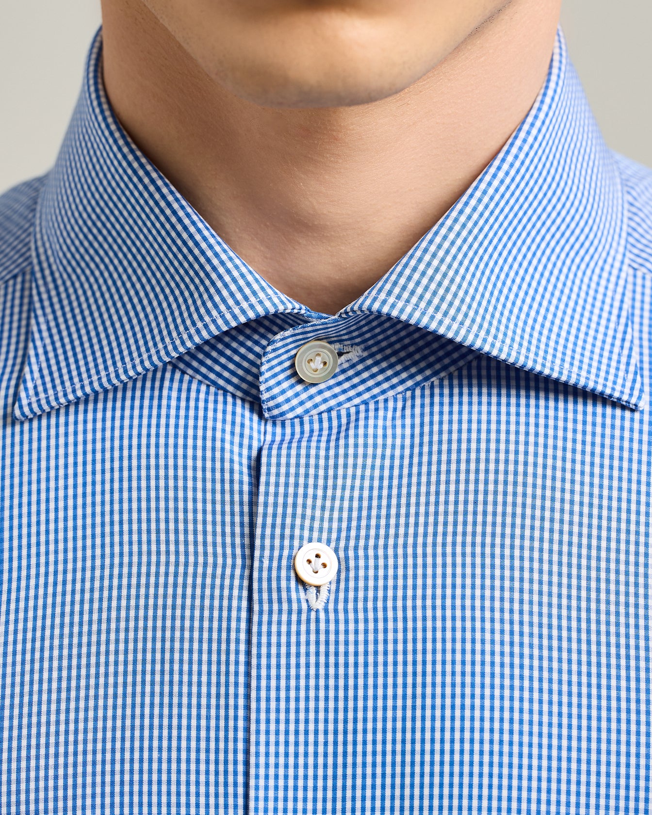 Kiton Formal Hemd Regular Fit Baumwolle hellblau Gr.40