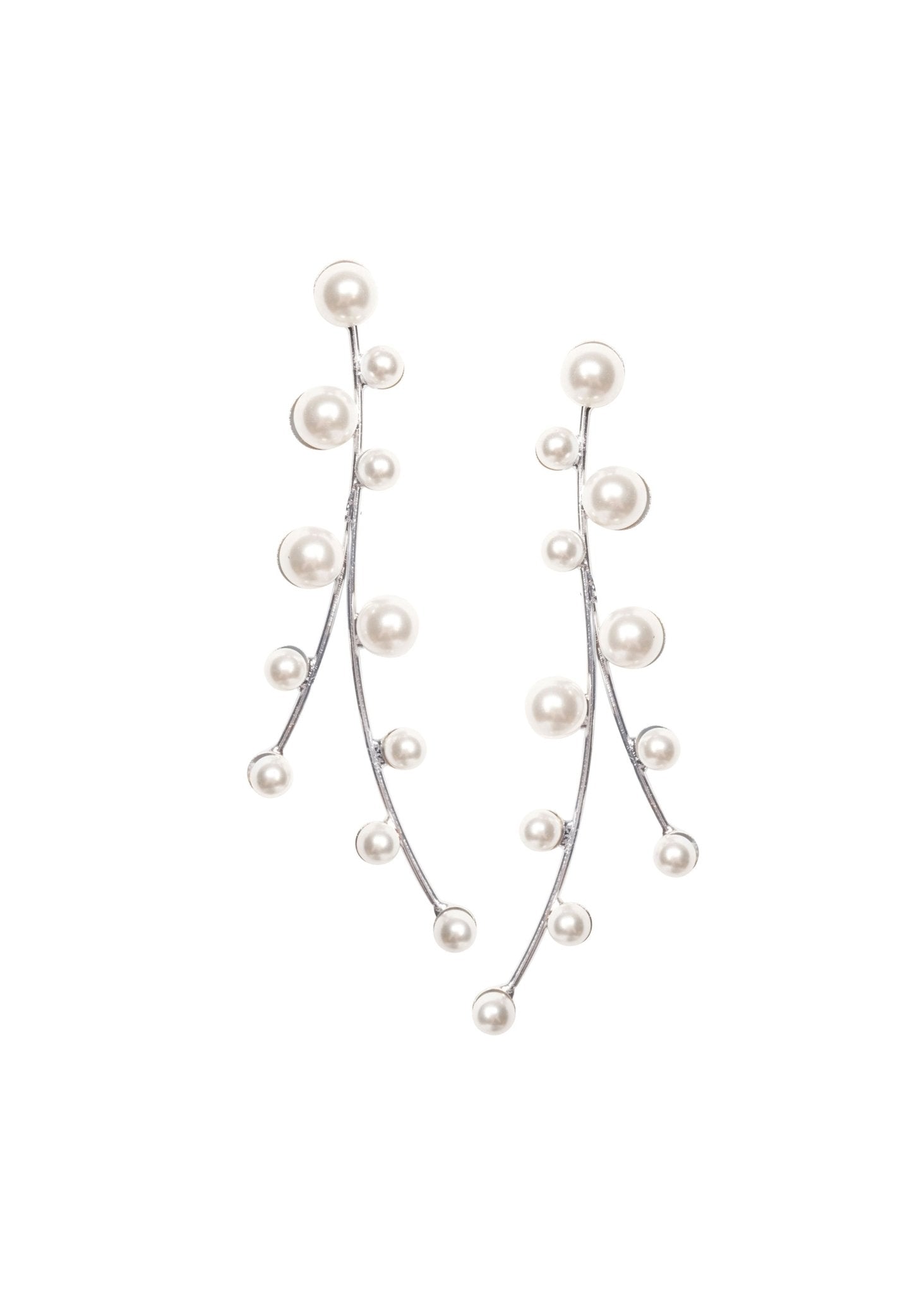 Elizabeth Bower Elle Pearl Brautohrringe Gold 70mm
