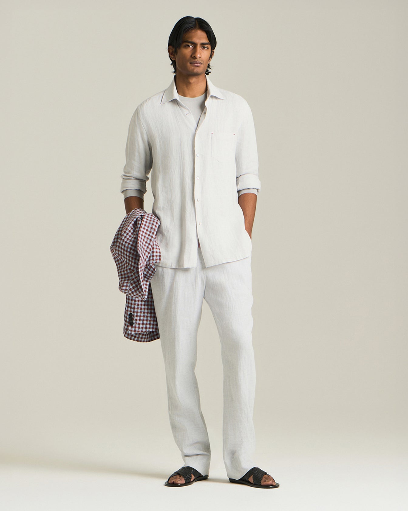 Kiton Shirts Nerano Leinenhemd Hornknöpfe