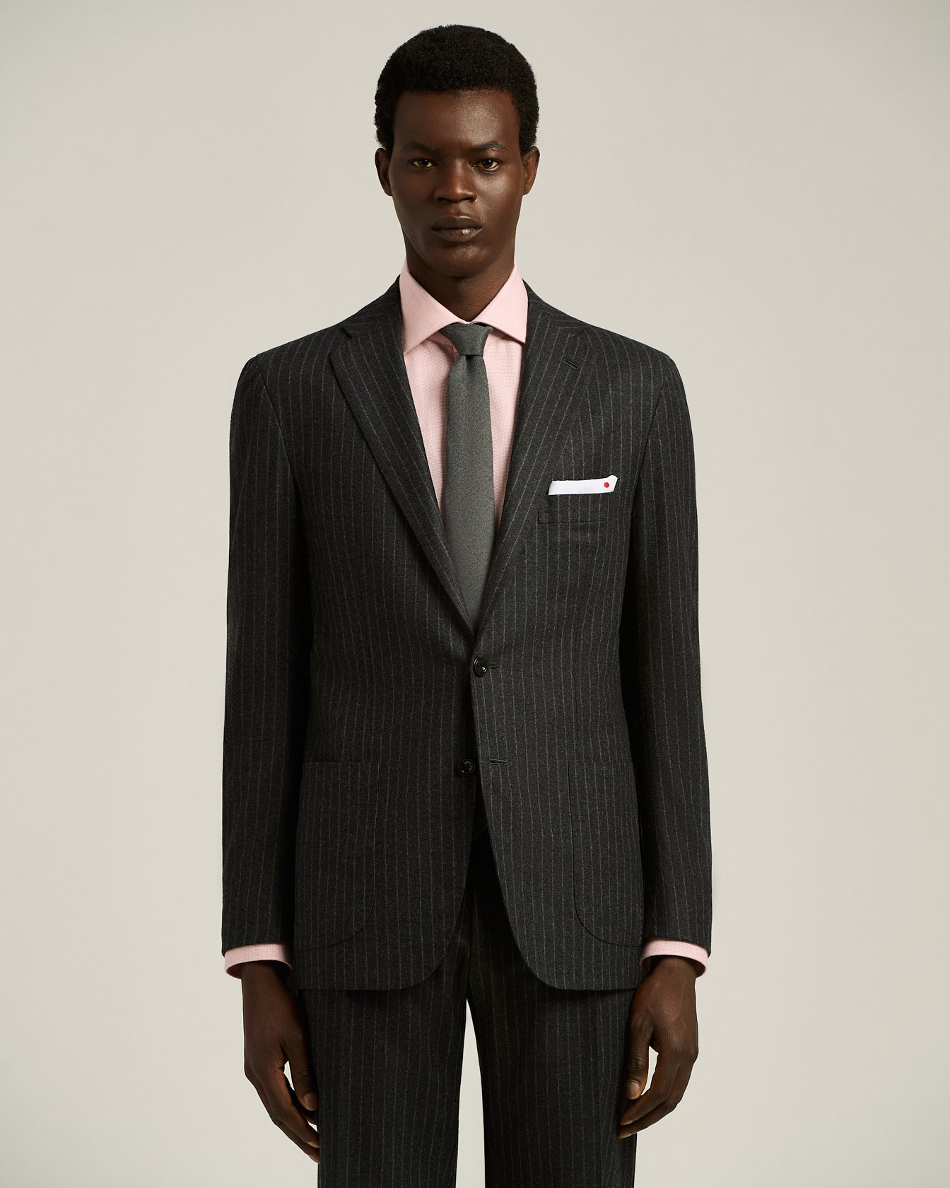 Kiton Suits Anzug Wolle Kaschmir Nadelstreifen Größe 50