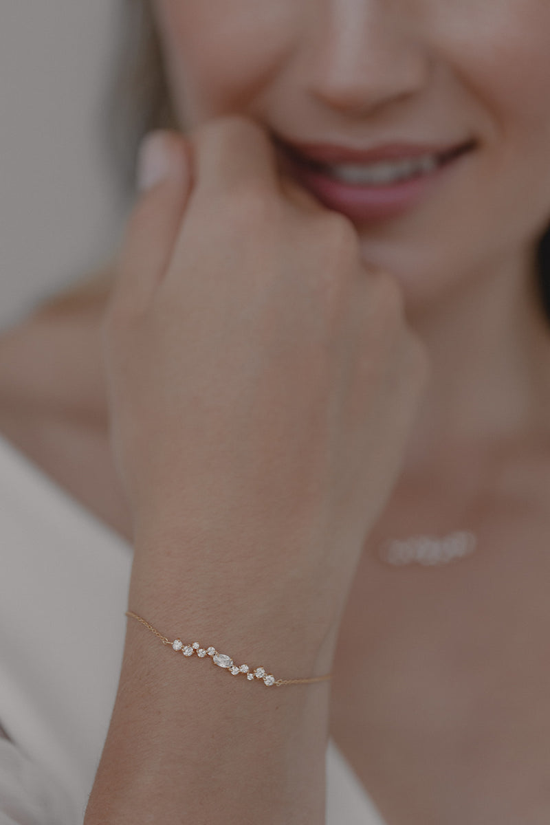 Juvelan Estelle Armband Kristall Silber 15 cm Zirkonia