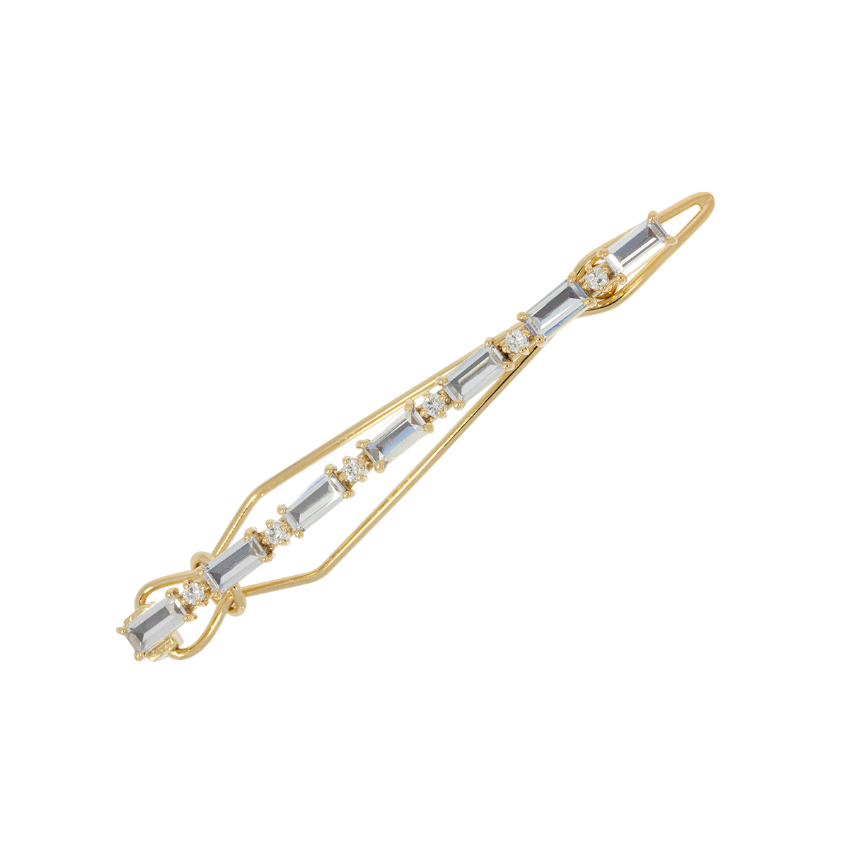 Juvelan New Horizon Haarclip Kristall Silber 6 cm