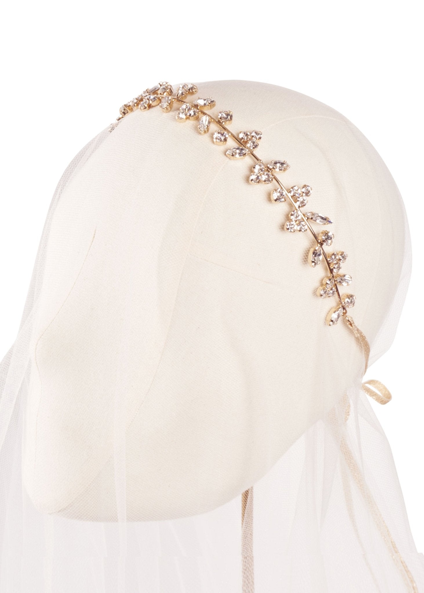 Elizabeth Bower Bud Crystal Haarband Rhodium Kristall