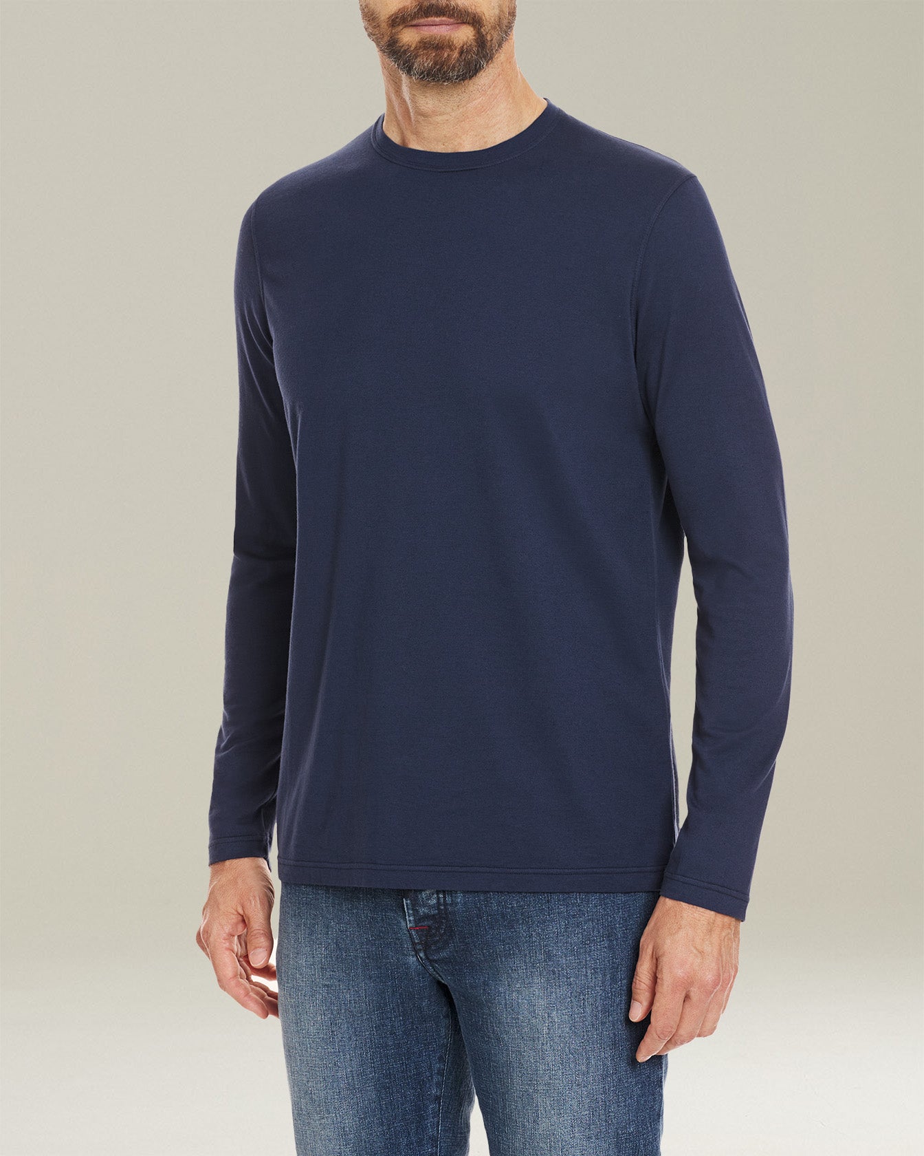 Kiton Jersey T-Shirt L/S Herren Langarm Baumwolle