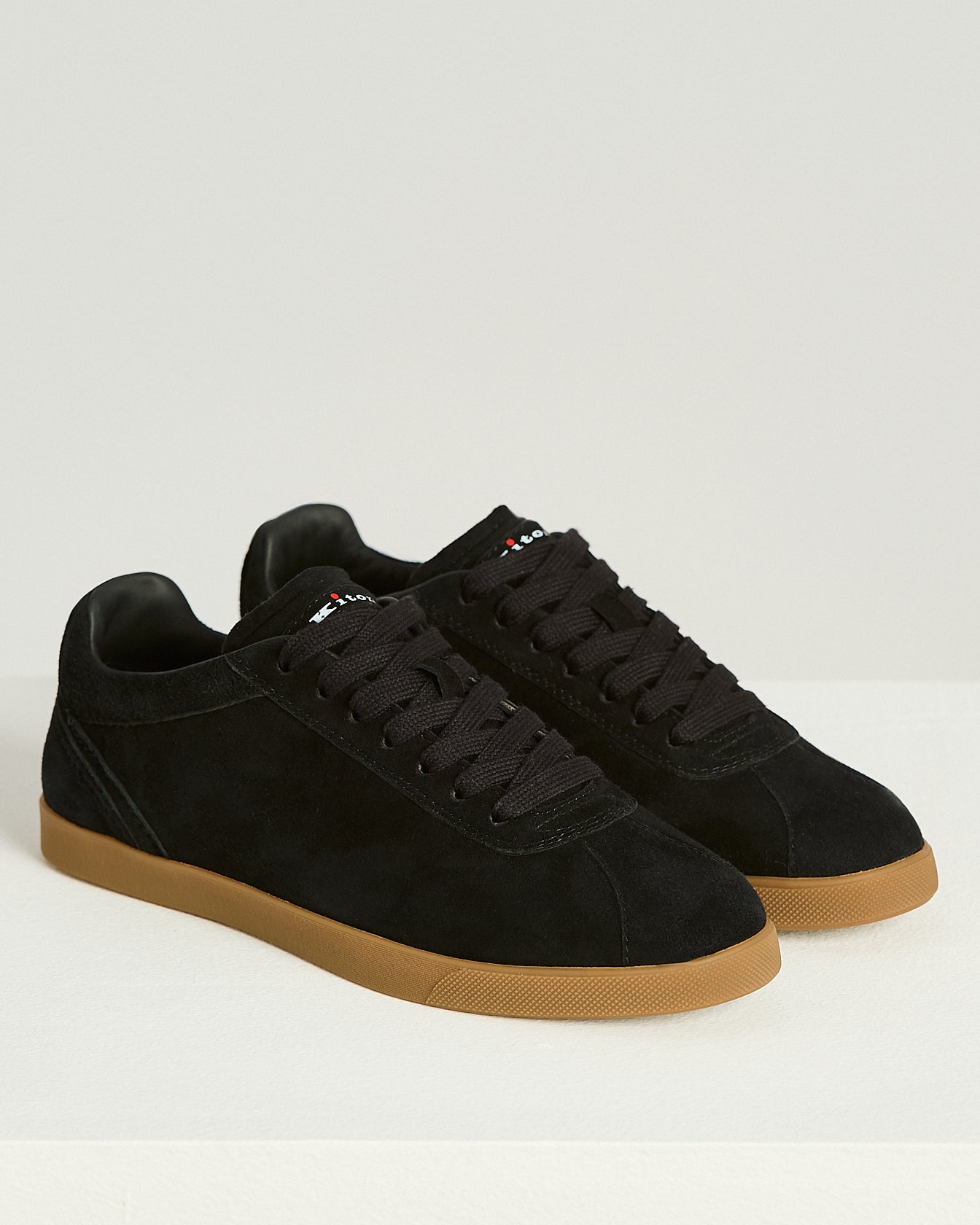Kiton Sneaker Ziegen-Wildleder schwarz Gr.40 flach