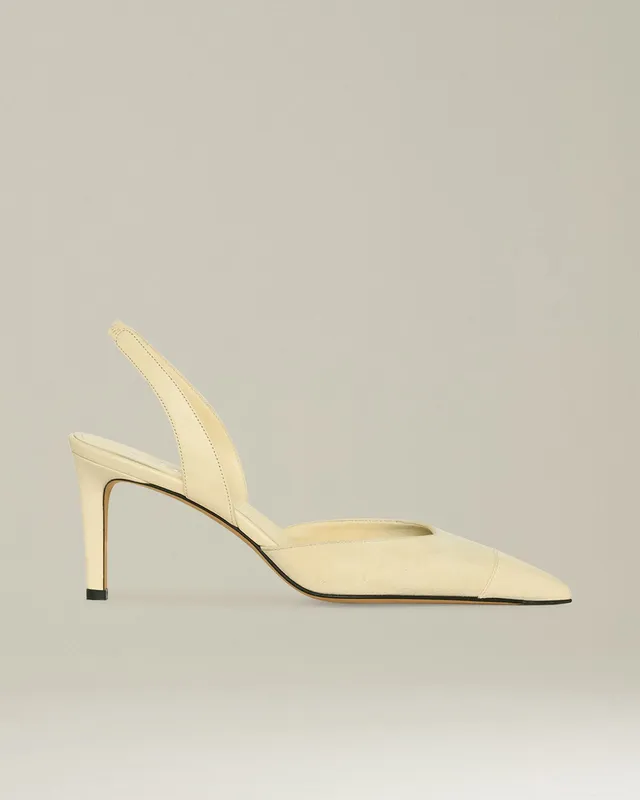 Kiton Shoes Slingback Pumps Wildleder Absatz 7 cm