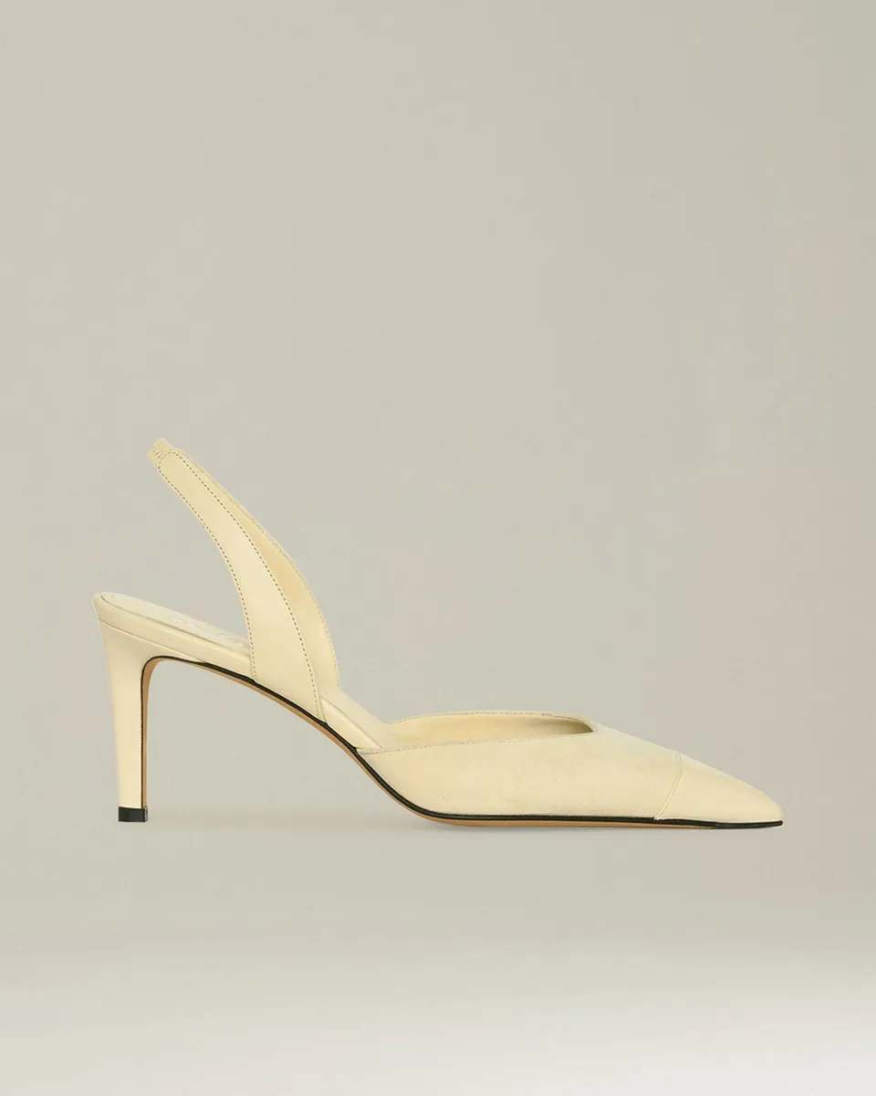 Kiton Shoes Slingback Pumps Wildleder Absatz 7 cm