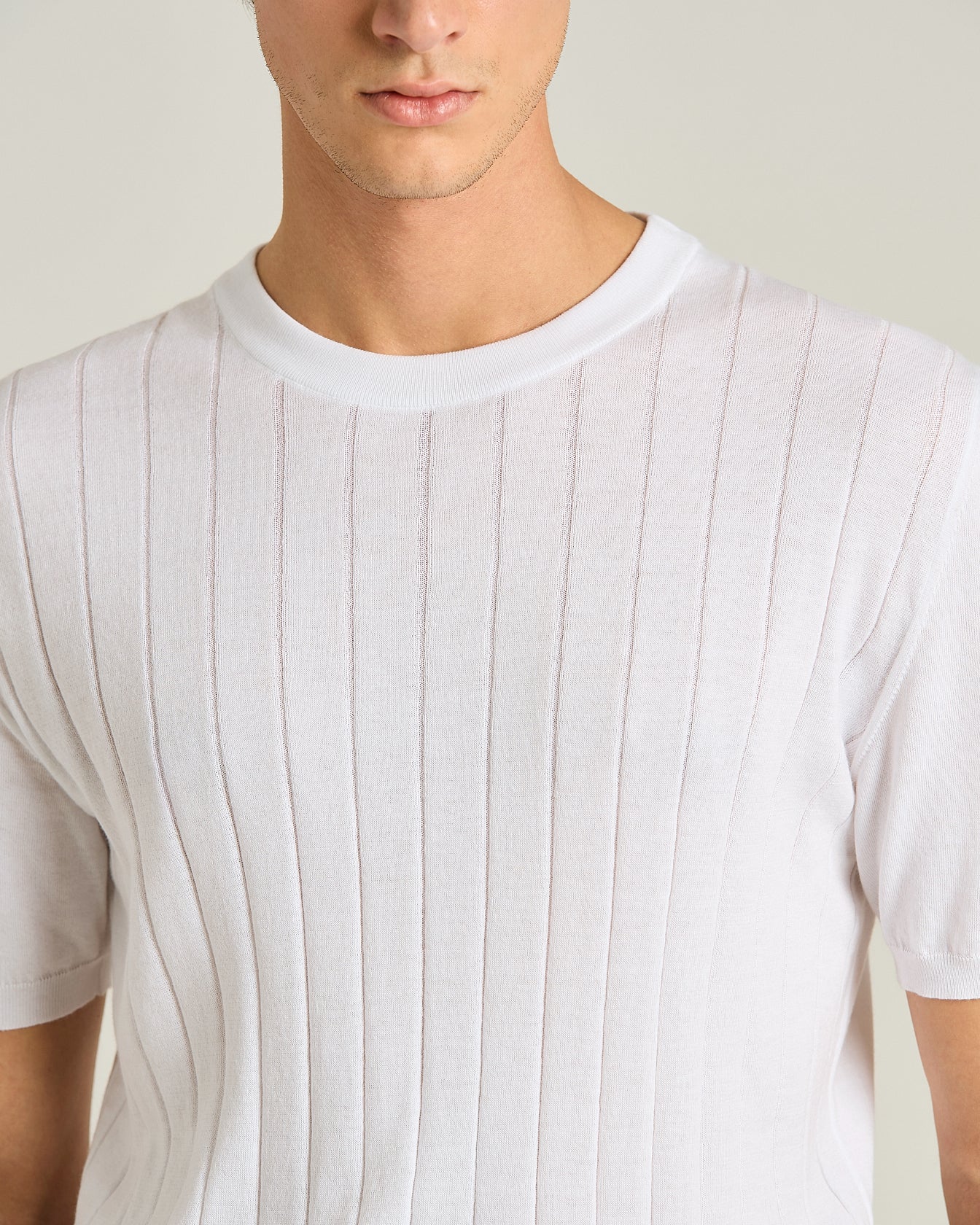 Kiton Sweater Pullover Baumwolle Weiß Gr. L