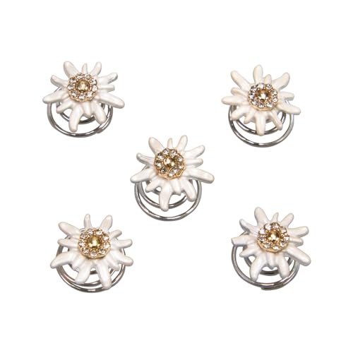 Alpenflüstern DAHEIM Greta Haar-Curlies Haarschmuck creme-weiß 5er Set