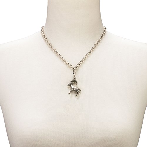 Alpenflüstern Gamsbock Anhänger AAH125 Antik-Silber