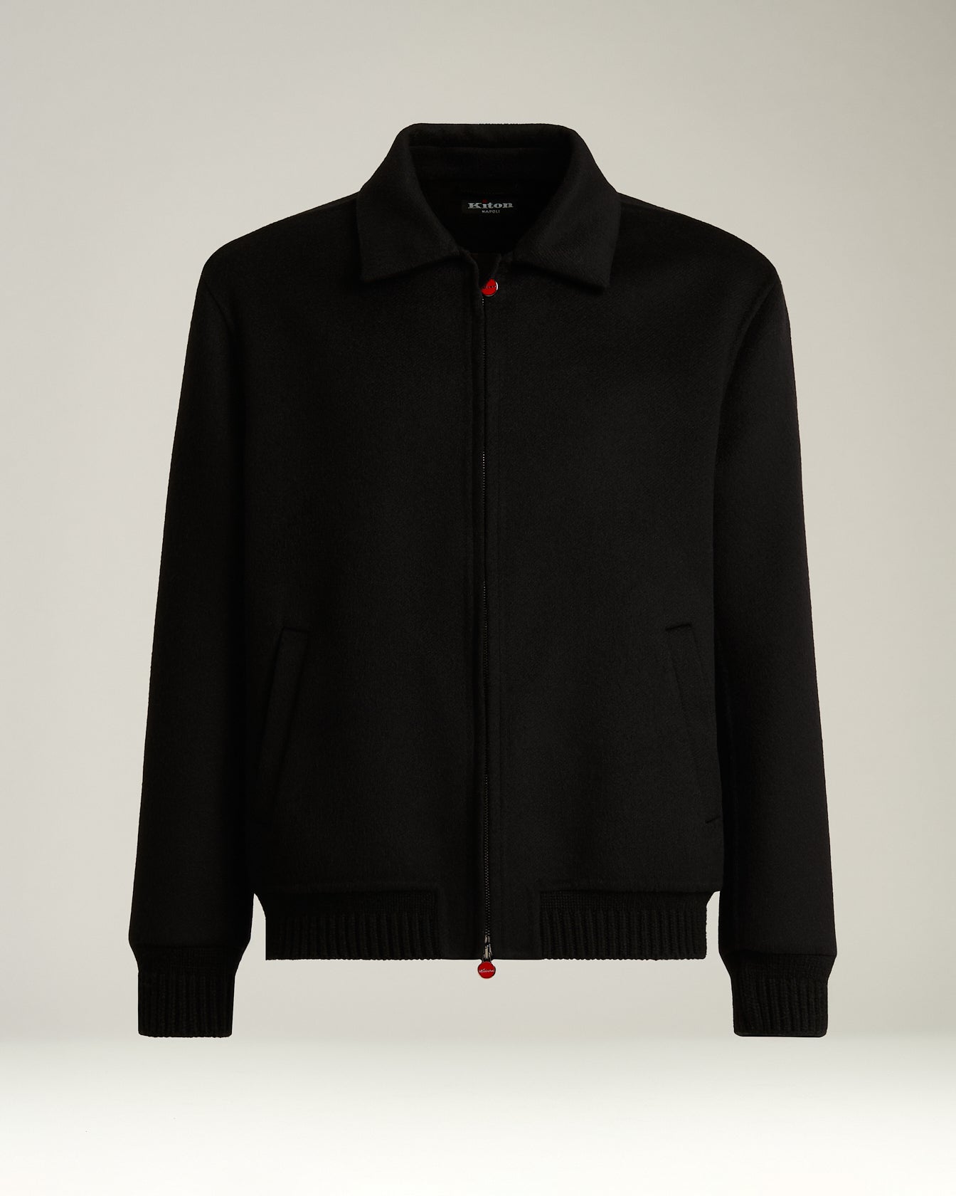 Kiton Outerwear Bomber Black Cashmere Jacke Kaschmir 50
