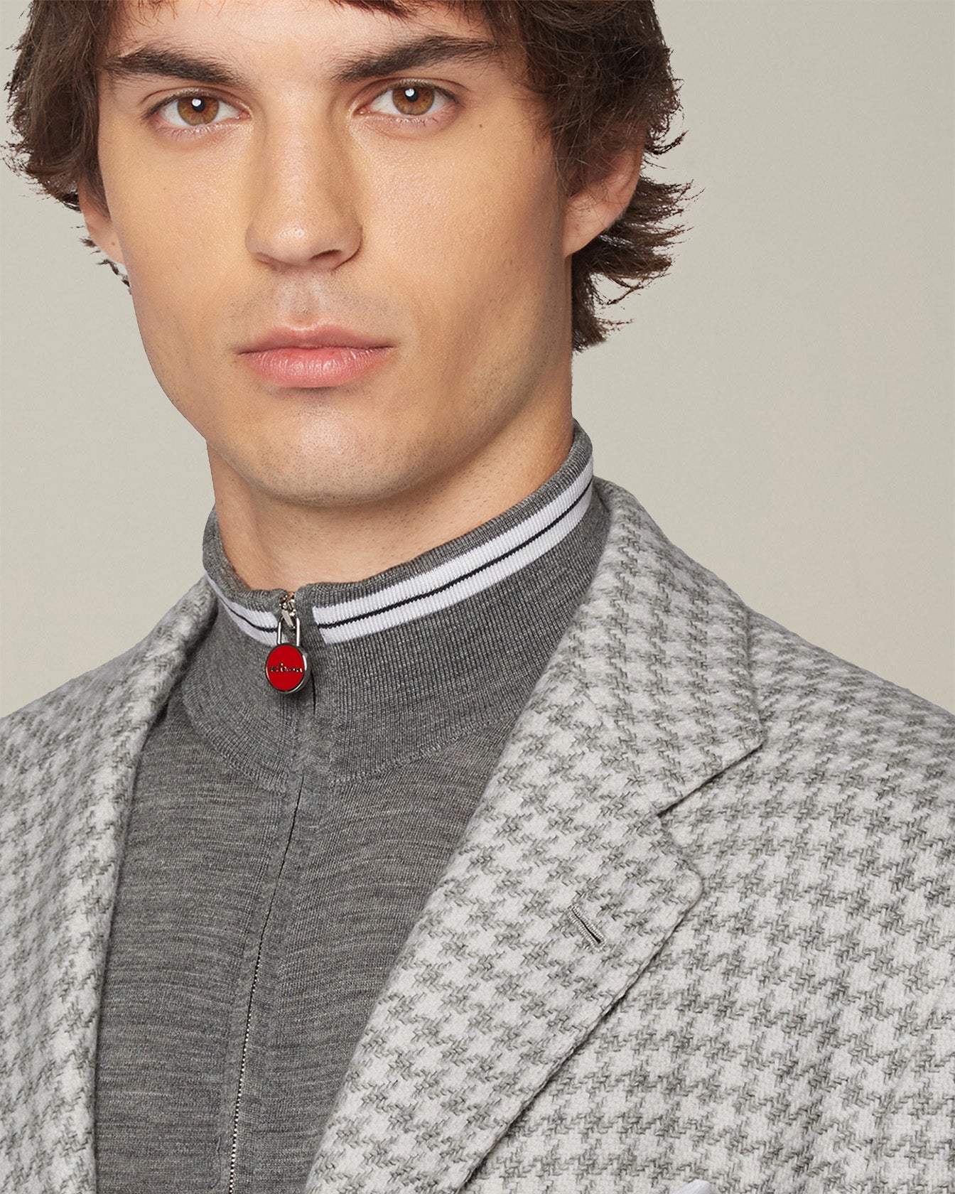 Kiton Jackets Cashmere Pied de Poule Blazer Kaschmir