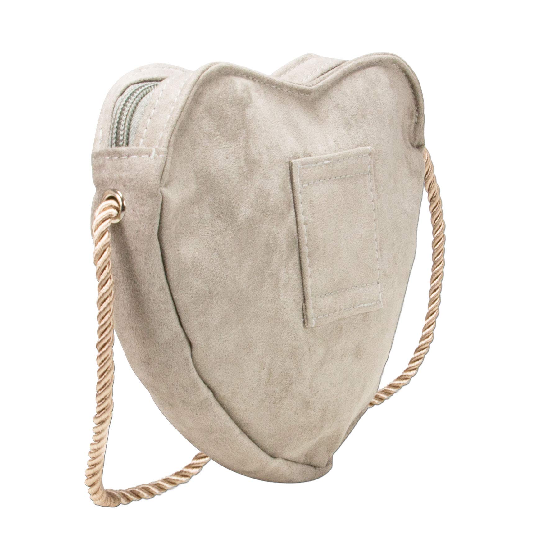 Alpenflüstern DAHEIM DTA080 Herztasche taupe-grau 3 Edelweiß