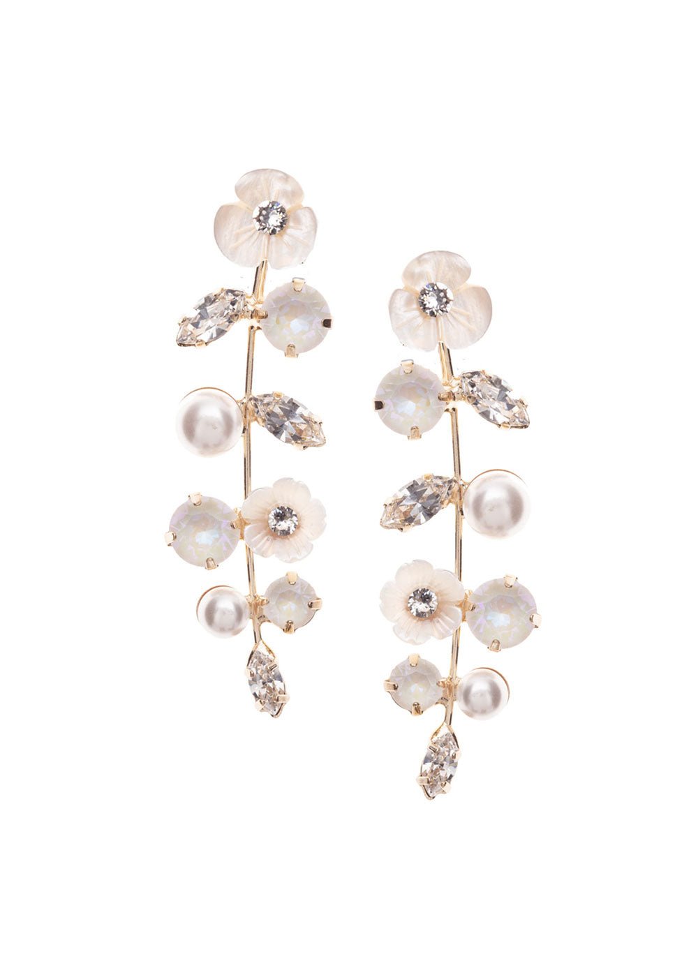 Elizabeth Bower Trillium Pearllum Ohrringe Gold Perlen