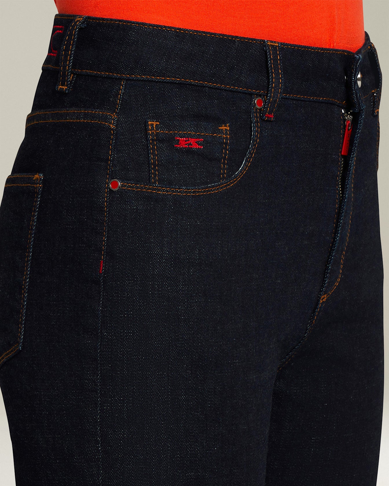 Kiton Pantaloni Cotone Jeans Slim Dunkelblau Baumwolle