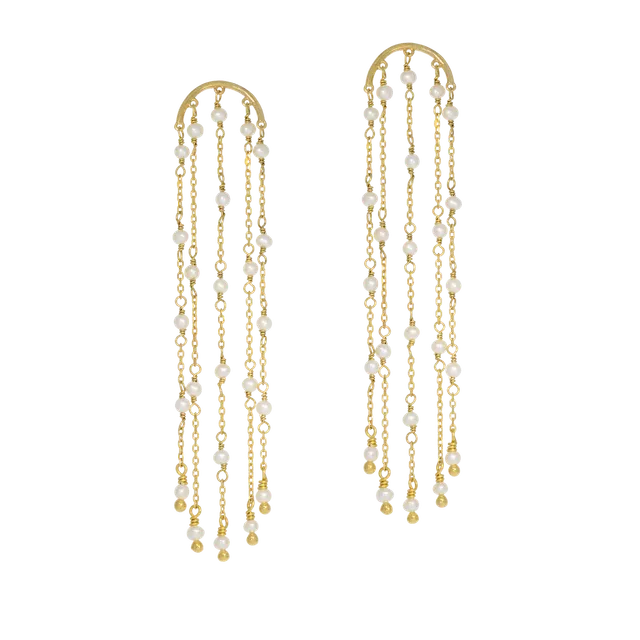 Juvelan Amelie Perlen Ohrringe 8 cm Brautschmuck