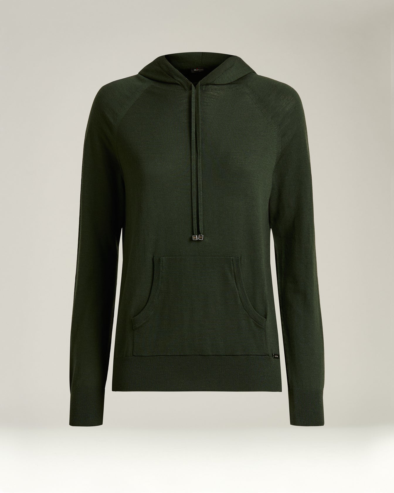 Kiton Knitwear Hoodie Wolle forestgrün Kapuze