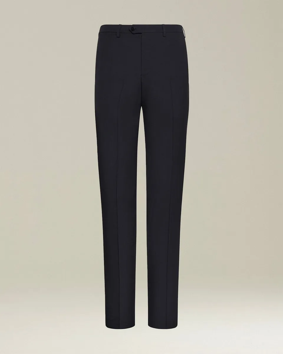 Kiton Trousers Anzughose Wolle Blau Blue Diamond 14 Micron