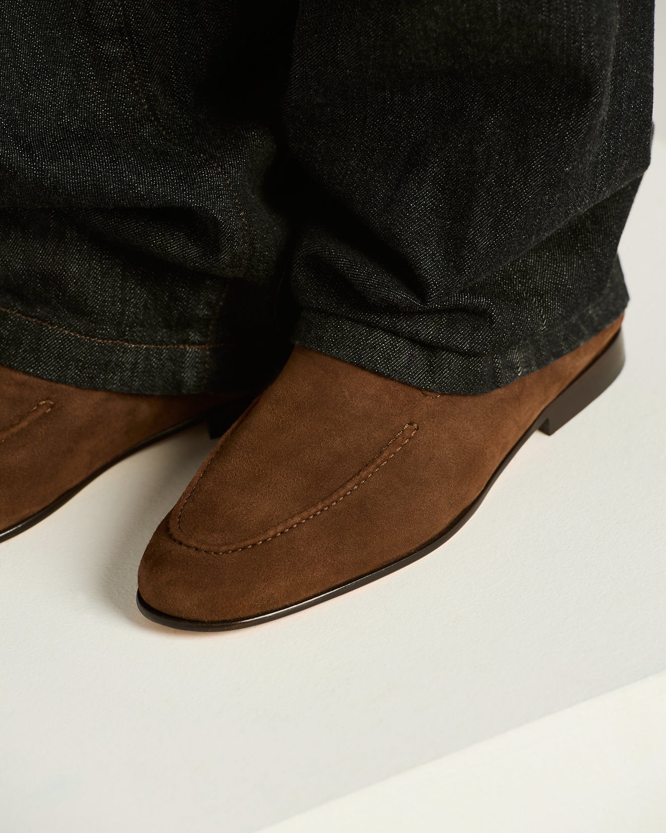 Kiton Loafer Halbschuhe Herren Ziegenleder Gr.43 braun