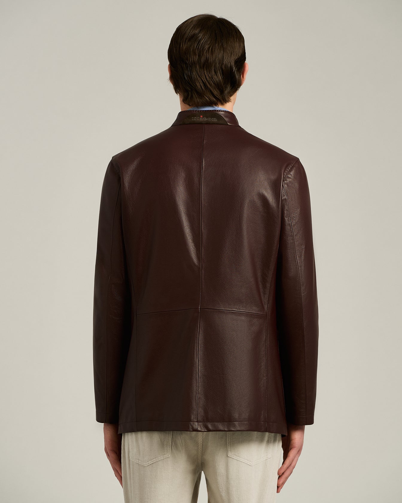 Kiton Jackets Lambskin Jacke bordeaux Lammleder