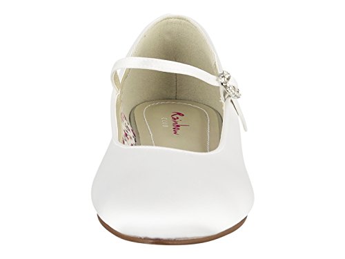 Rainbow Club Binx Ballerinas Ivory Satin Riemchen flach