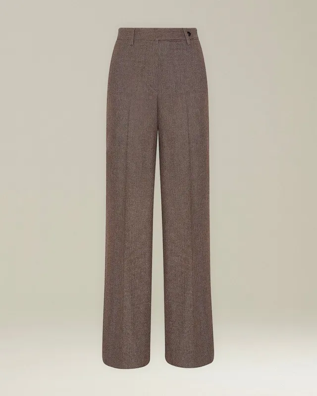 Kiton Hose Damen Wolle Kaschmir Gerade Gr. 40