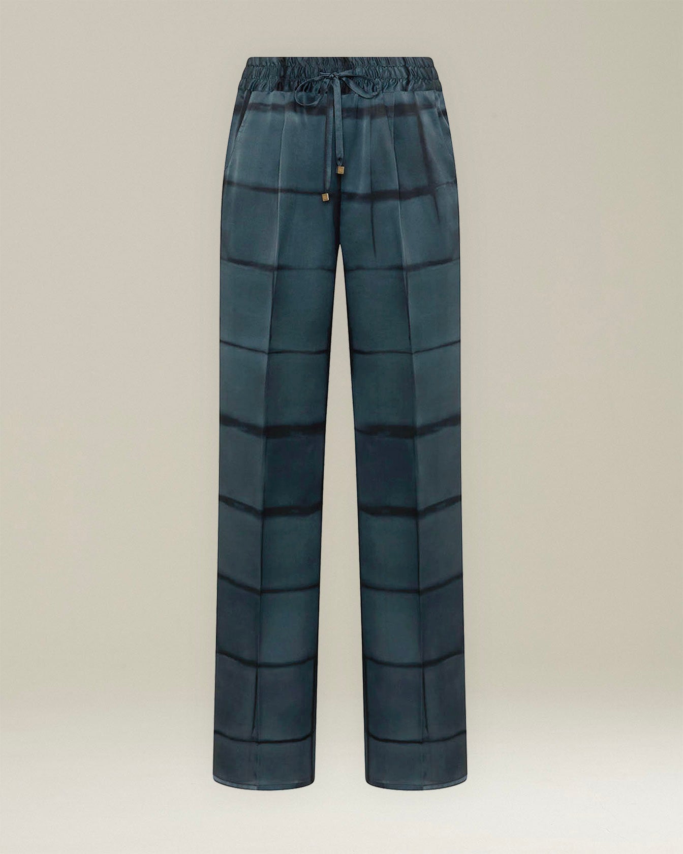 Kiton Panta Coulisse Seidenhose gemustert High-Waist