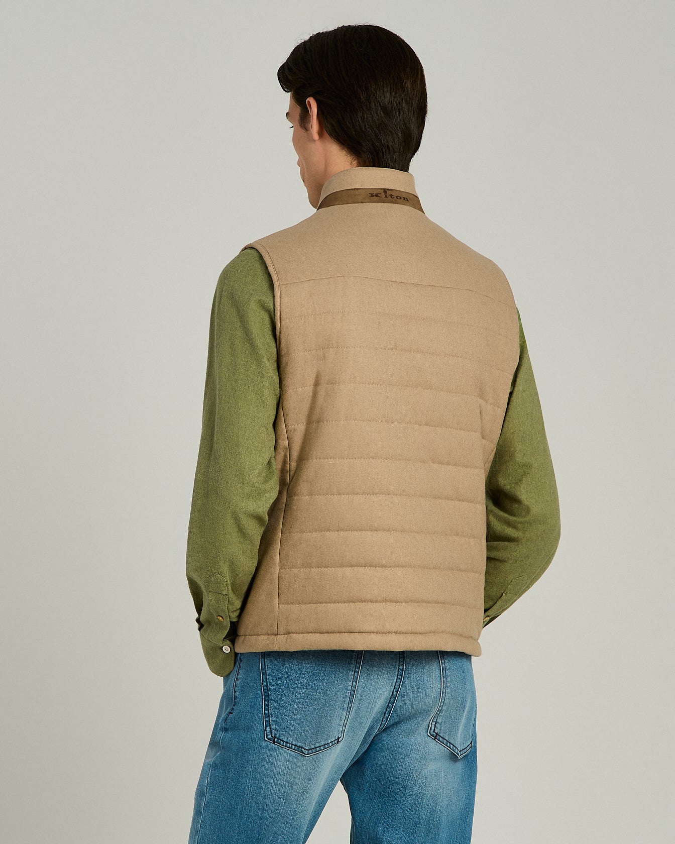 Kiton Gilet Blouson Weste Kaschmir beige Gr. 50