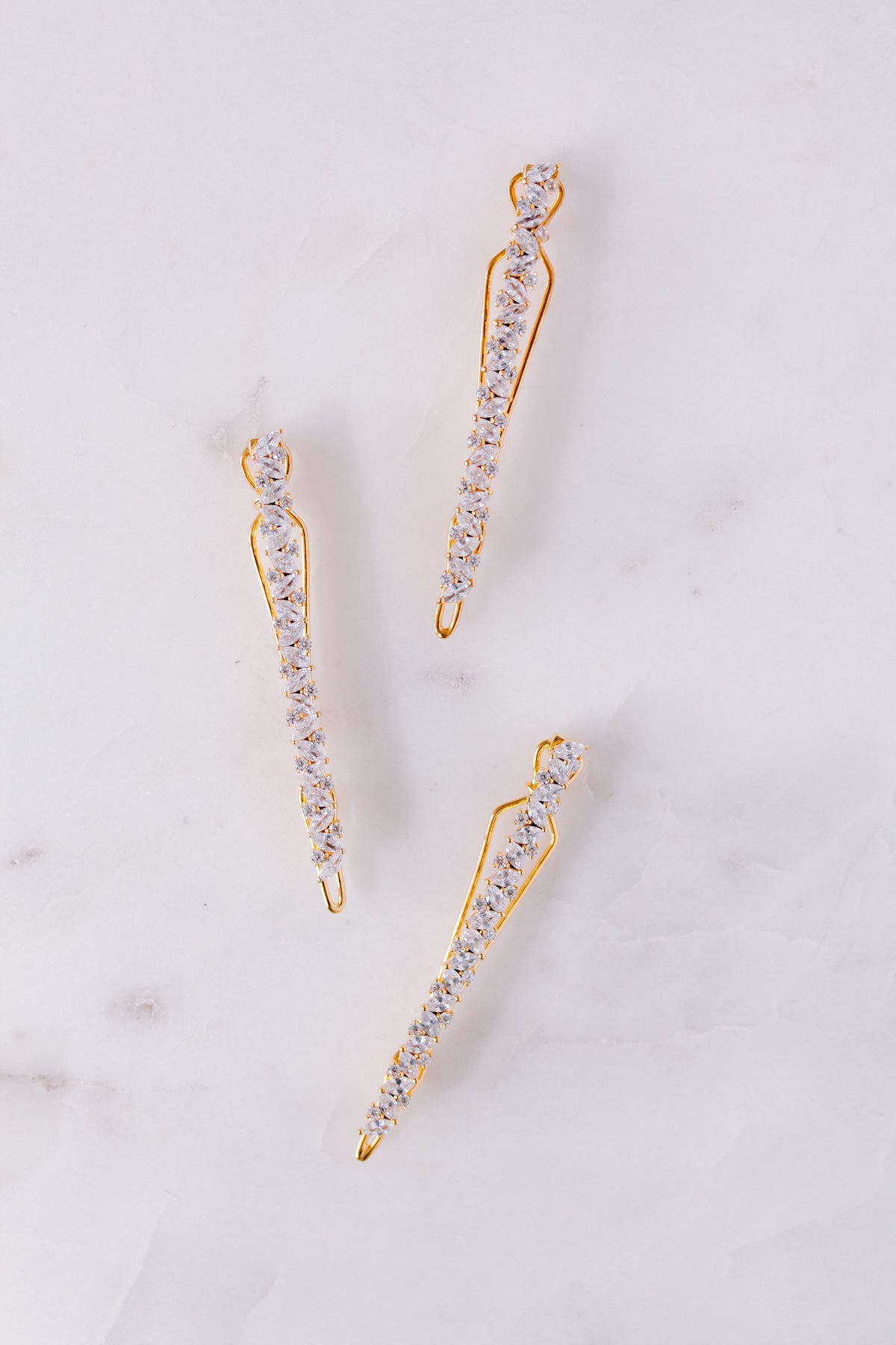 Juvelan Maid of Honour Haarclip mit Kristallen Silber 7 cm