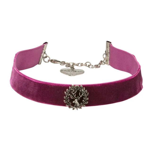 Alpenflüstern DAHEIM DHK173 Kropfband Hirsch lila-violett