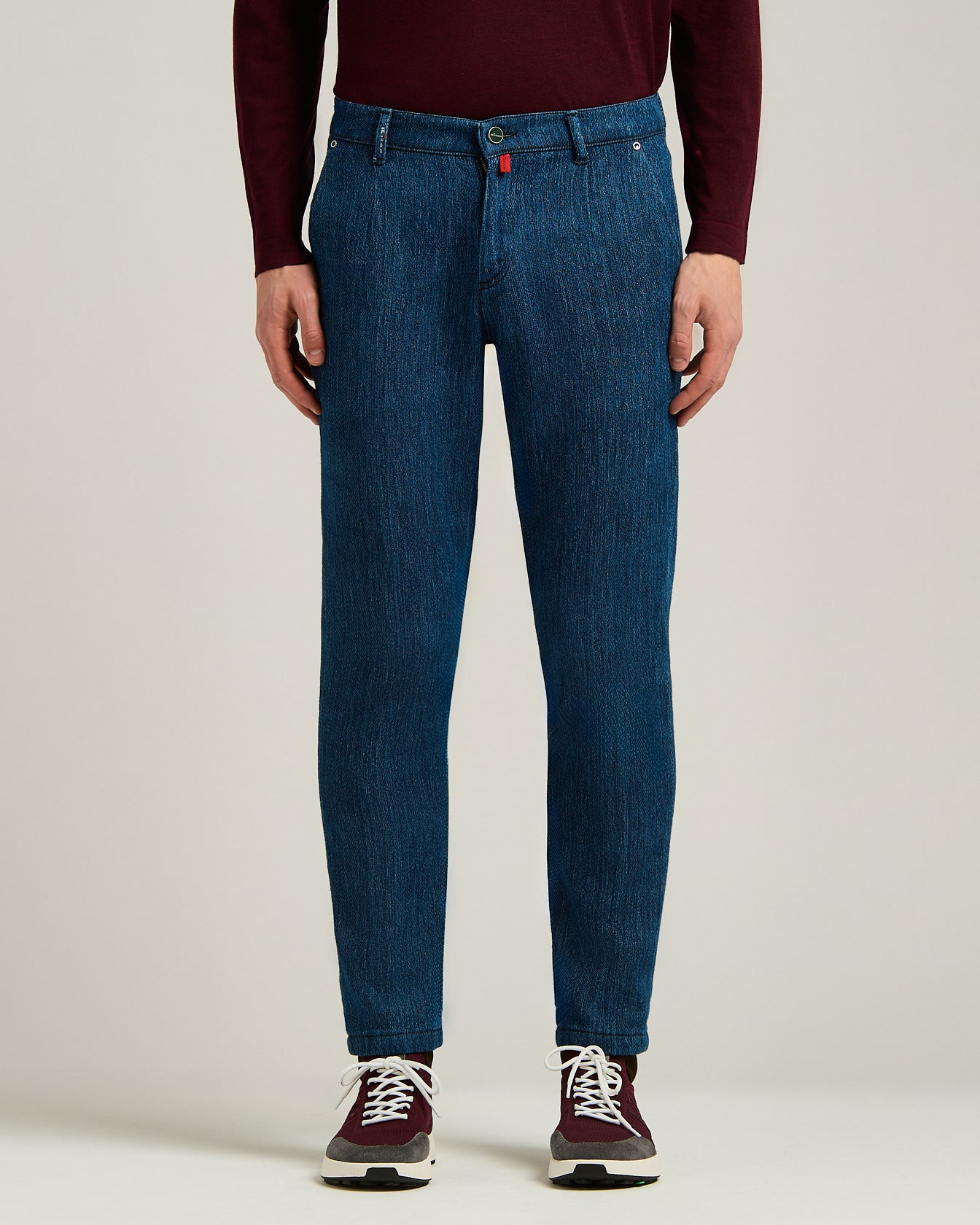 Kiton Denim Jeans Stretch-Baumwolle Dunkelblau Gr. 32