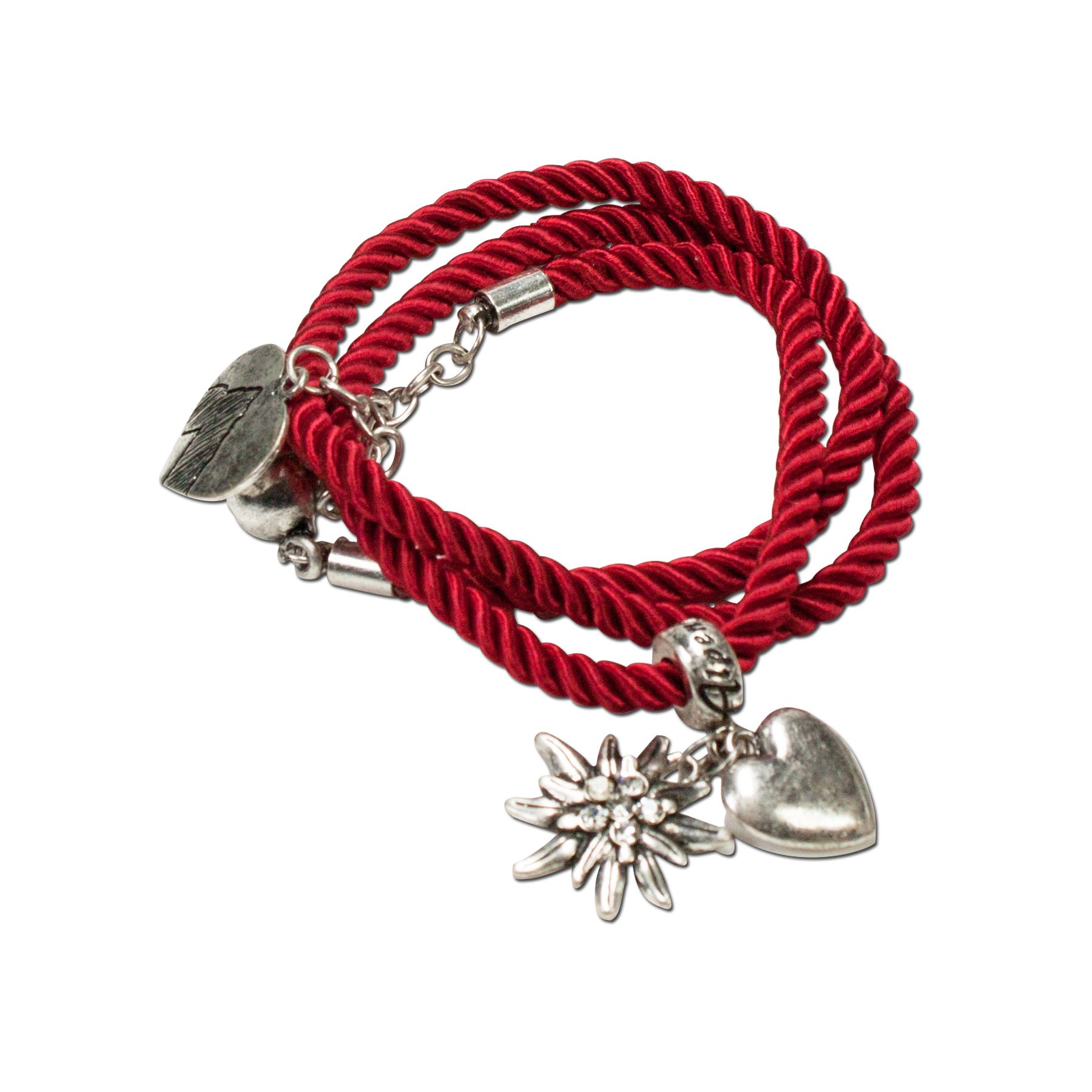 Alpenflüstern DAHEIM DAB026 Wickelarmband Edelweiß blau