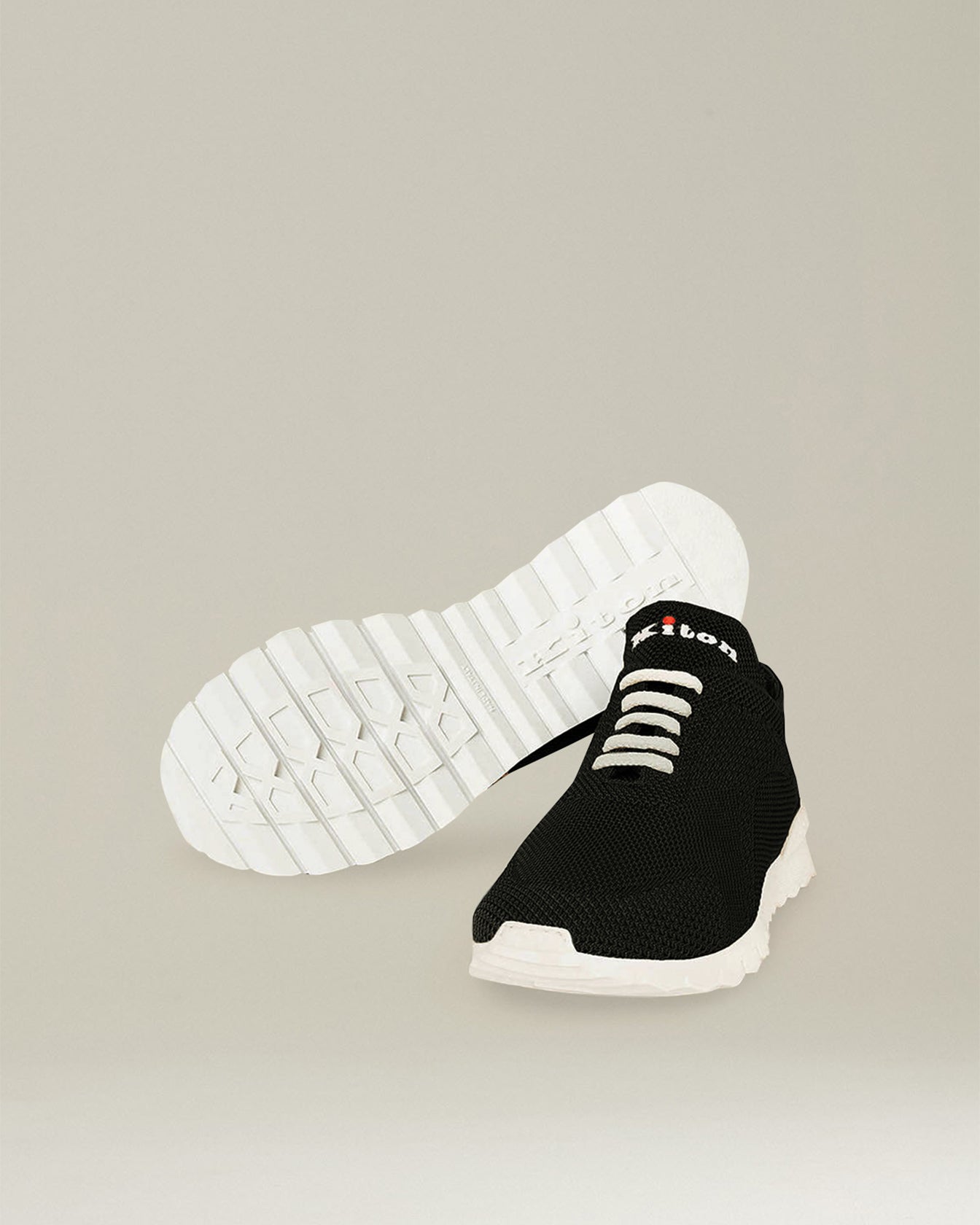 Kiton Fit Mesh Sneakers Baumwolle hellgrau leicht