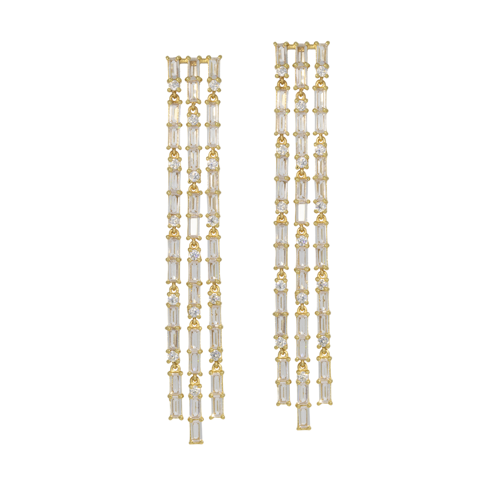 Juvelan My Highlight Kristall-Ohrringe Baguette 7 cm
