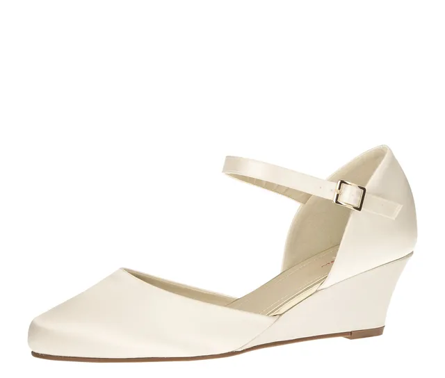 Rainbow Club Timeless Mallory Pumps Ivory Satin Keilabsatz