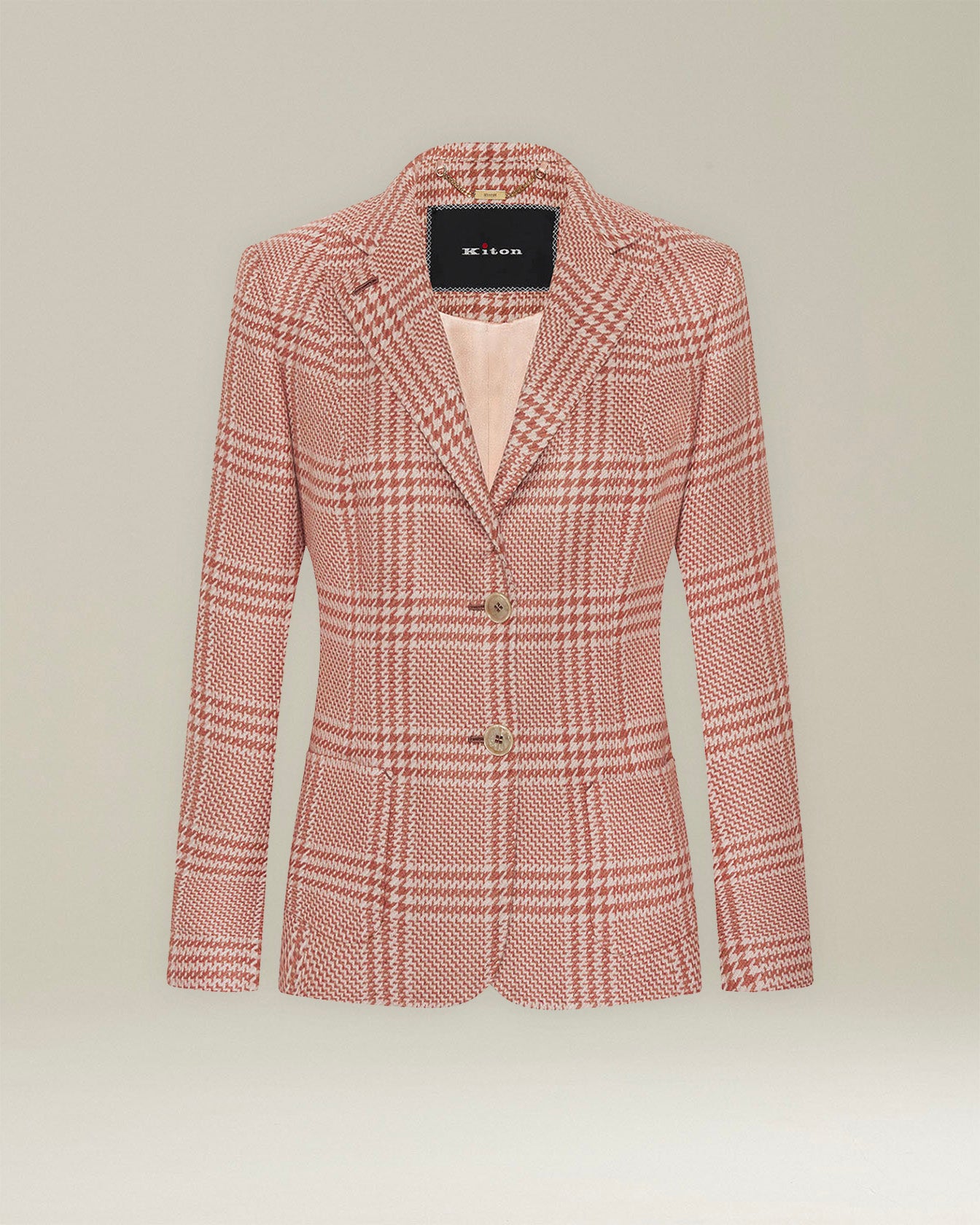Kiton Blazer Prince of Wales Kaschmir Seide Damen