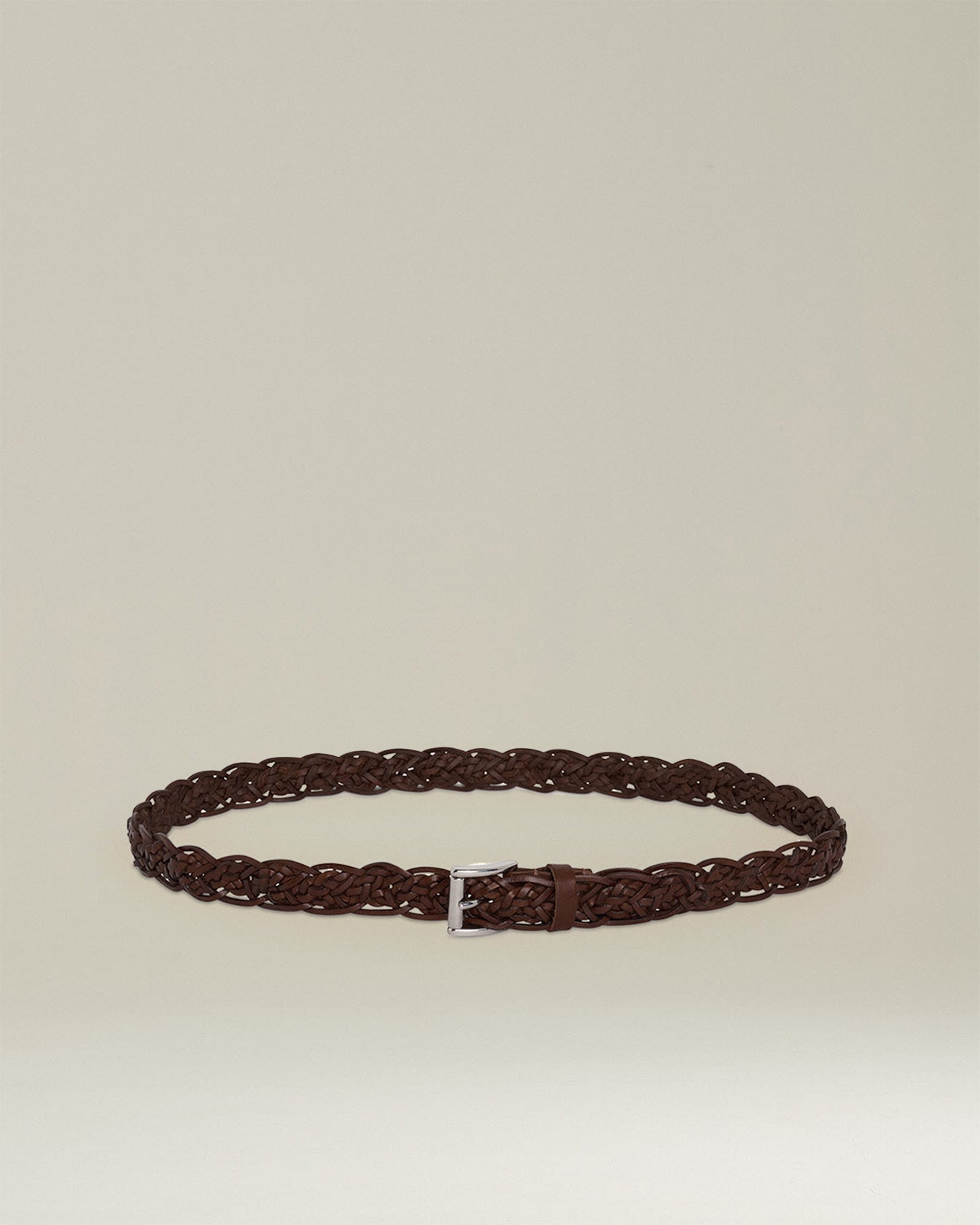 Kiton Belts Belt Calfskin Gürtel 95 Sand geflochten
