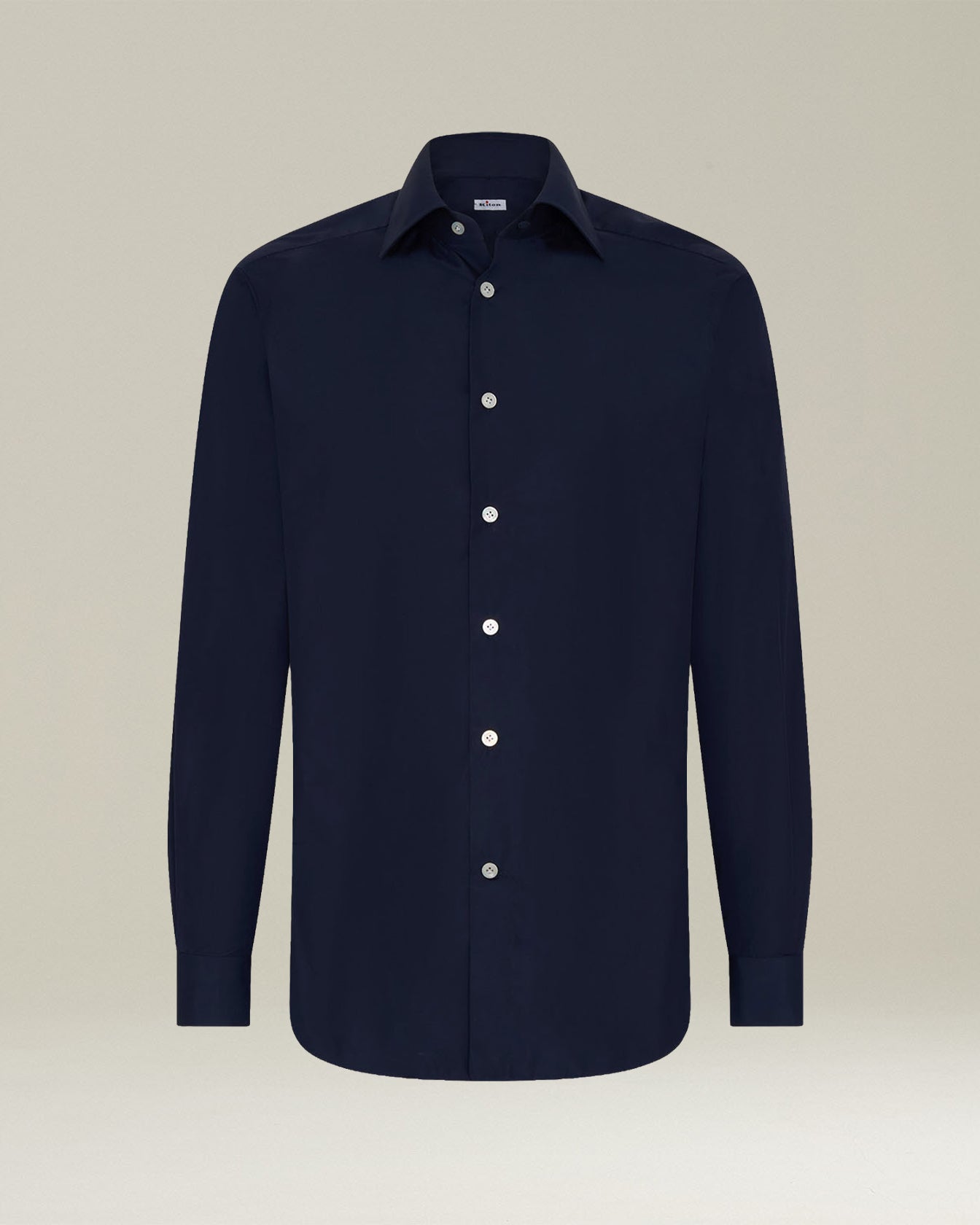 Kiton Shirts Denim Hemd nachtblau Perlmutt Gr. 40