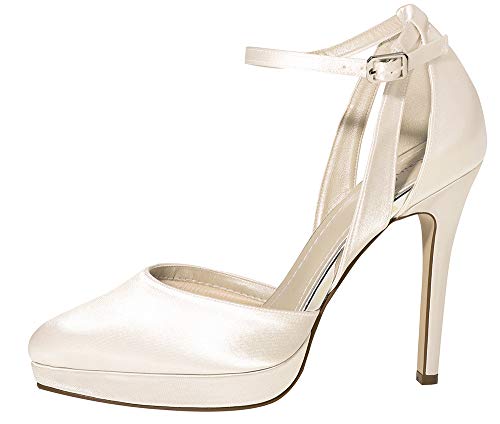 Rainbow Club Salma High Heels Ivory Satin Gr.40