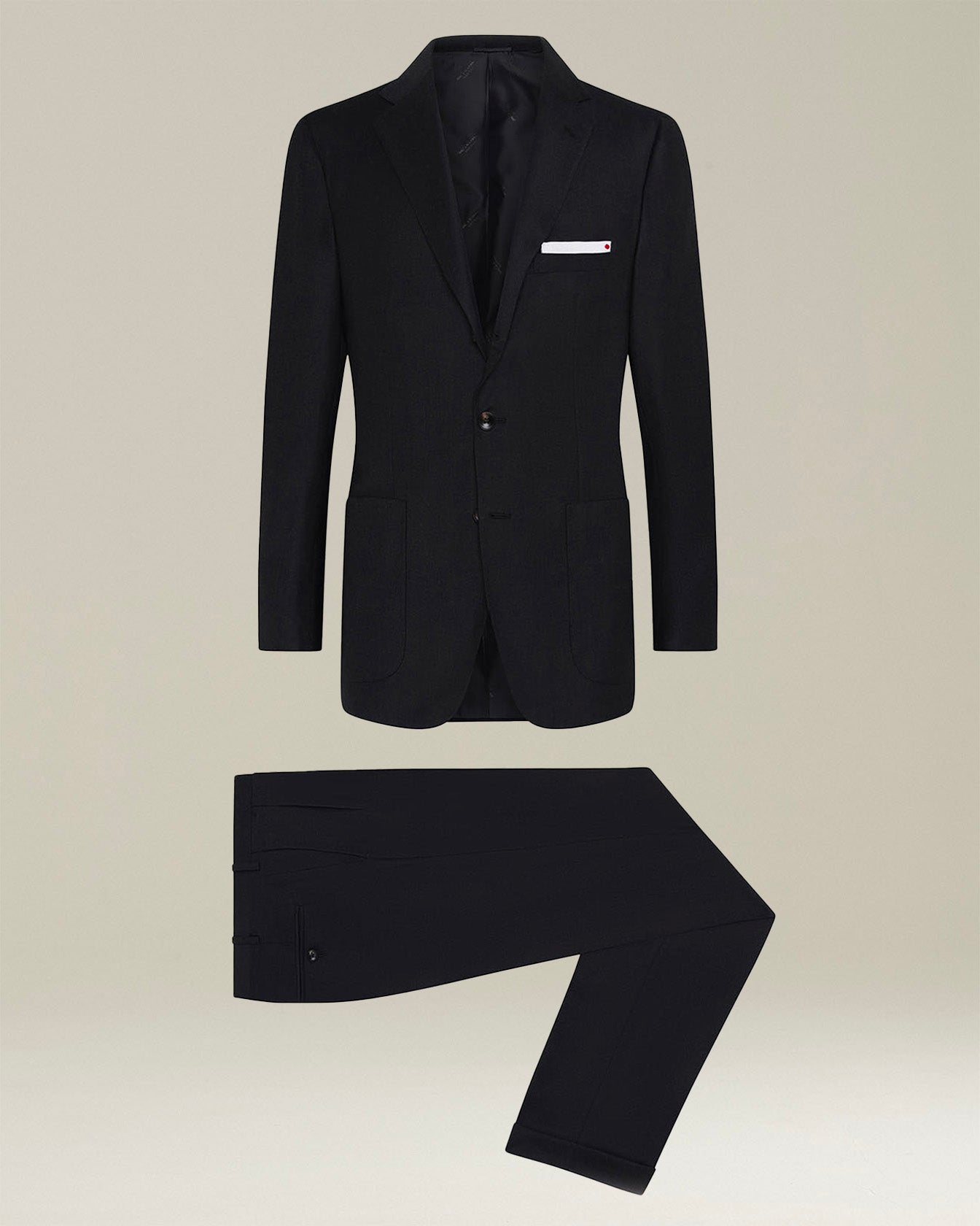 Kiton Suits Monochrome Wool Anzug 52 Wolle Einfarbig