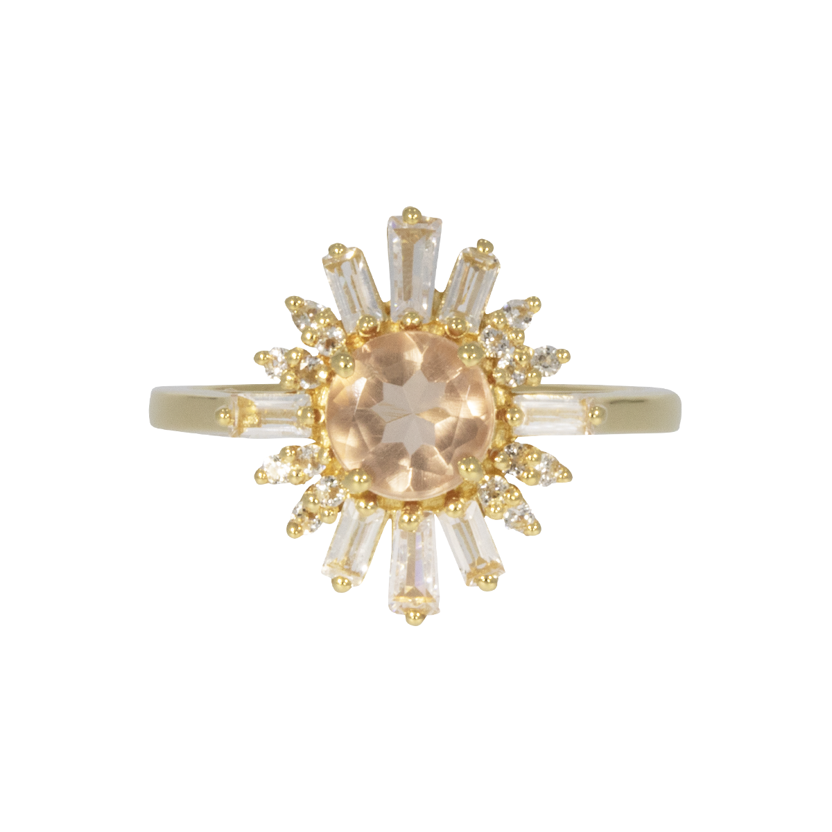 Juvelan Delhi Ring Silber Morganit Gr. 52