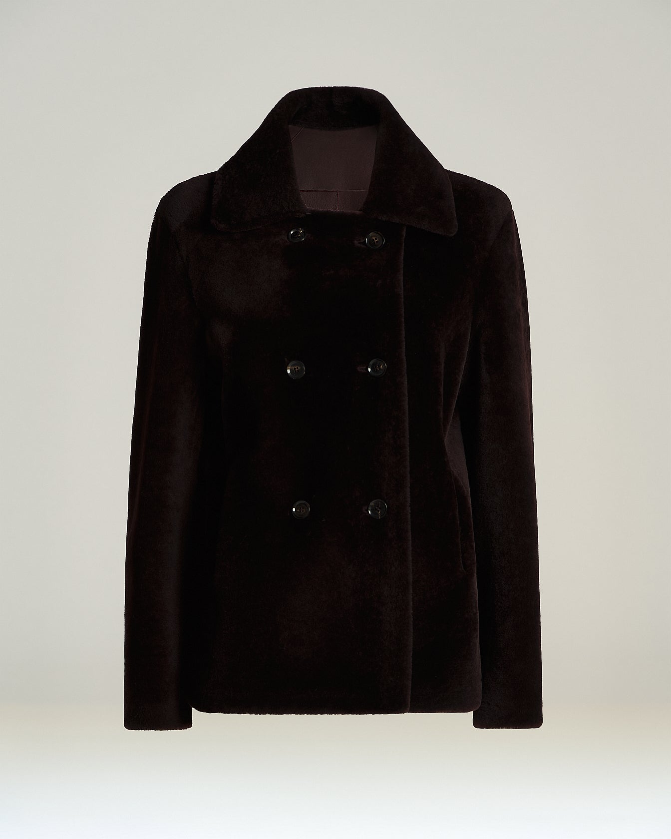 Kiton Outerwear Bordeaux Reversible Lammfellmantel Shearling