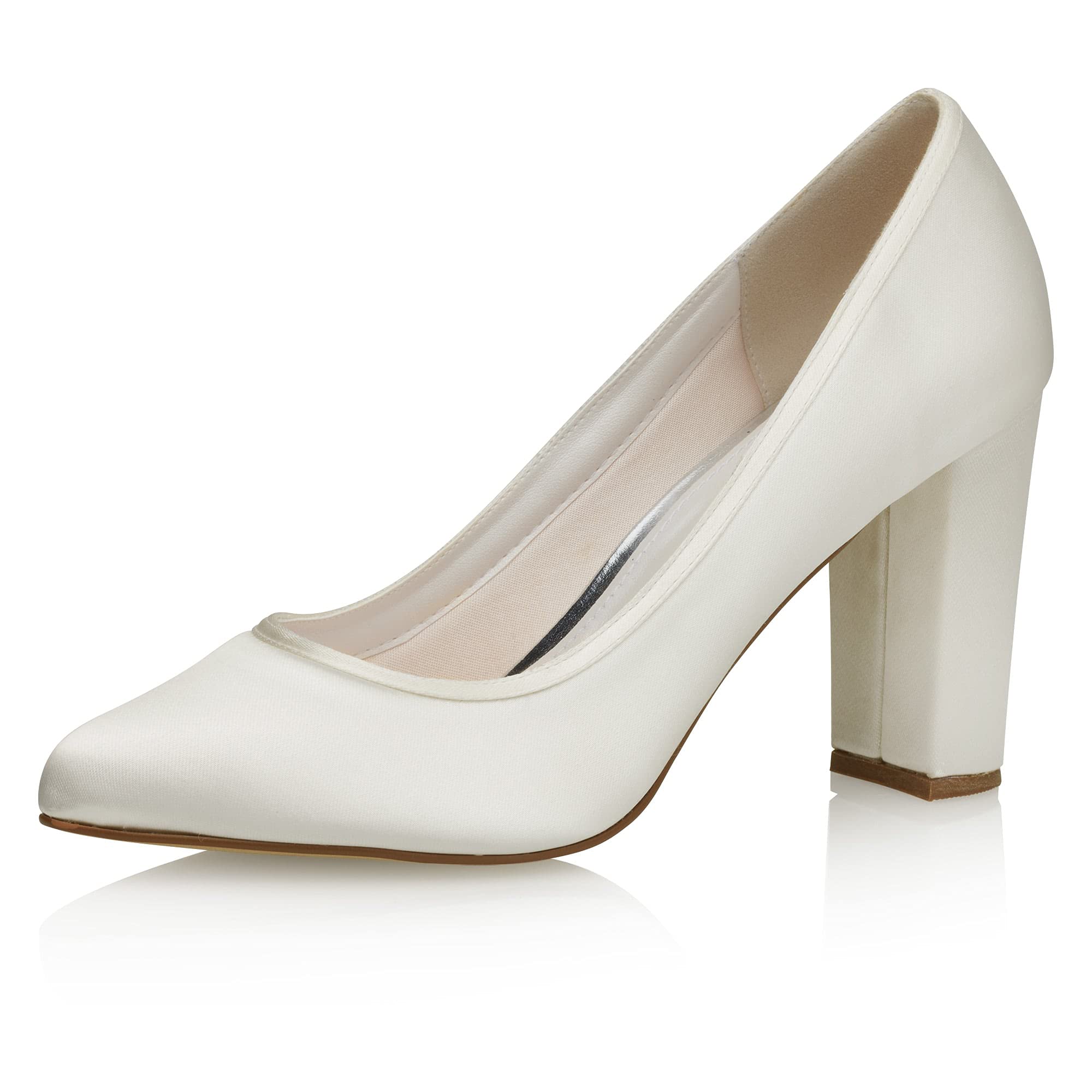 Rainbow Club The Icons Keily Pumps Ivory Satin Blockabsatz