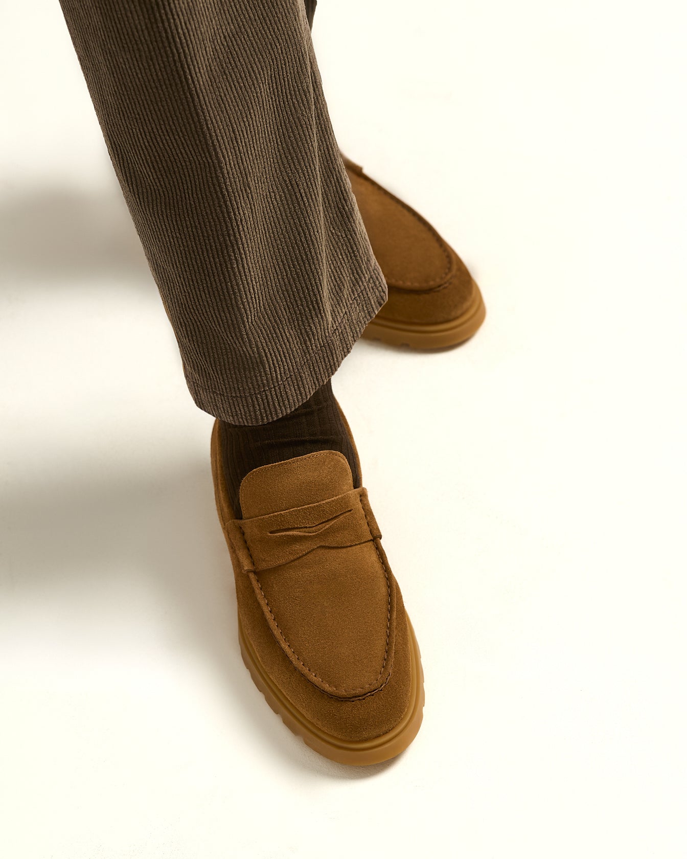 Kiton Shoes Loafer Camel Wildleder Gr. 43 Herren