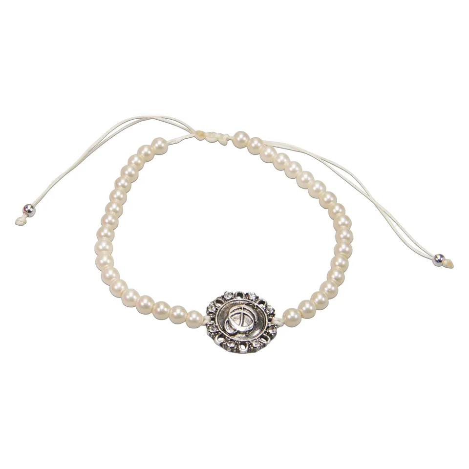 Alpenflüstern Oktoberfest DAB091 Perlenarmband creme-weiß Logo