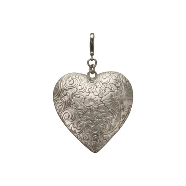 Alpenflüstern DAHEIM Amulett-Herz Anhänger Antik-Silber