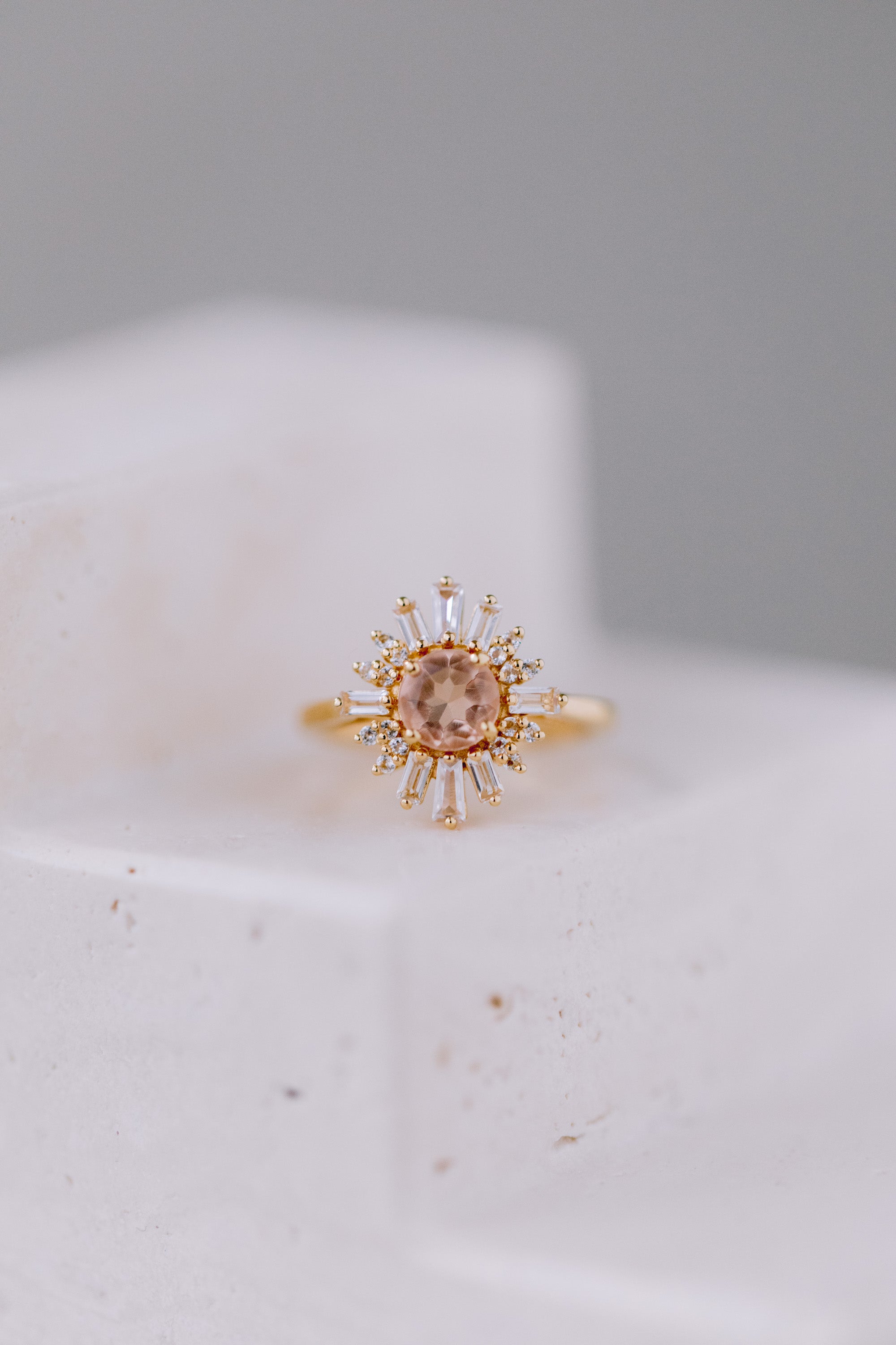 Juvelan Delhi Ring Silber Morganit Gr. 52